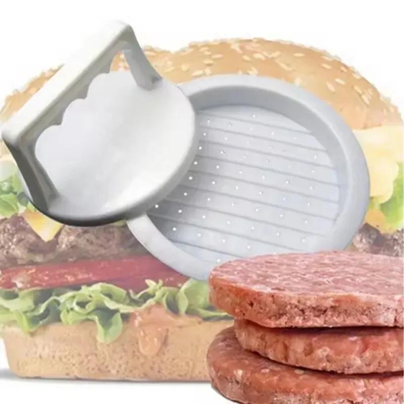 Round Hamburger Press Plastic Burger Maker Mould Meat Beef Grill Burger Press Patty Maker Mold Machine Kitchen Poultry Tools- for Patty Maker Machine
