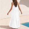 Women's Summer Fashion Patchwork Pleated Sleeveless Dress