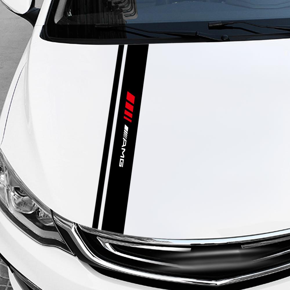 Vinyl Racing Sports Car Hood Stickers Body Car Badge Decor Decal For Mercedes Benz AMG W203 W206 W220 W205 W211 W212 W201 W210