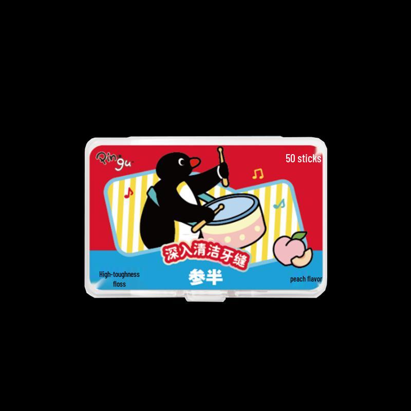 Half-Fruit Peach Flavor Dental Floss Picks