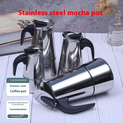 100ml/200ml/300ml Coffee Pots Stainless Steel Espresso Moka Pot European Style French Tea Kettle Coffee Accessories Coffeeware