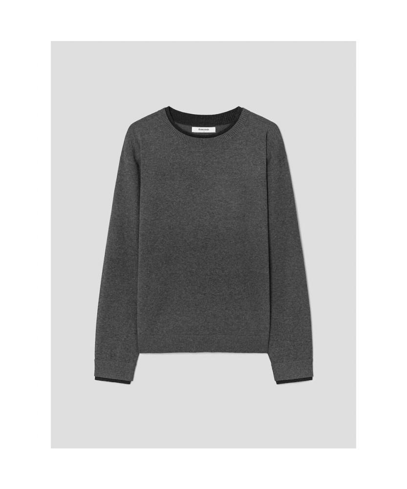 8seconds Layered Detail Round Pullover Ash