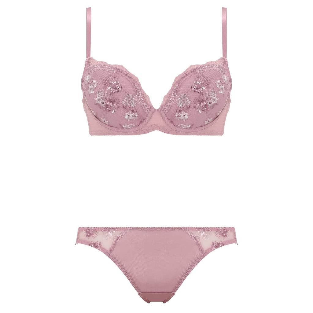 AMOSTYLE BY Triumph Entry Collection Cup Bra Panty Set M005 C65M 3/4 & (Romantic Bouquet) Women's (Red)
