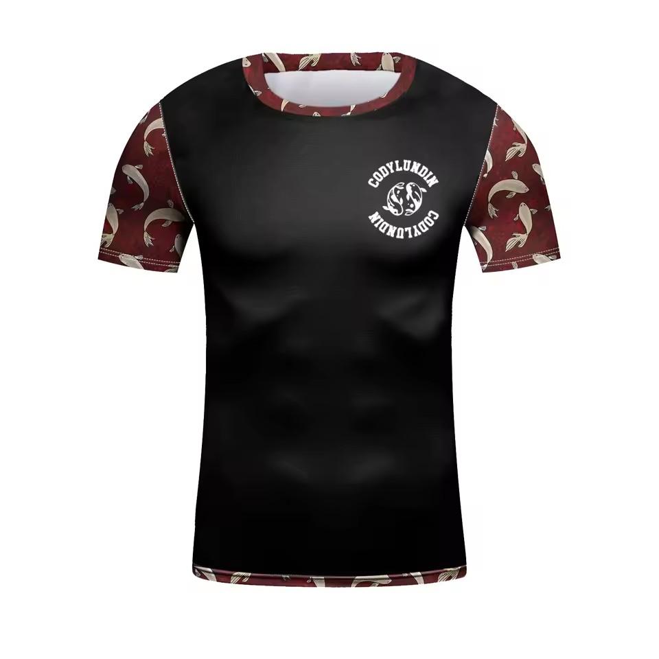 Short Sleeve 3D Printed T-Shirt Breathable Drying Suitable Outdoor Sports Fitness Motorcycle Riding Multi Pattern Optional