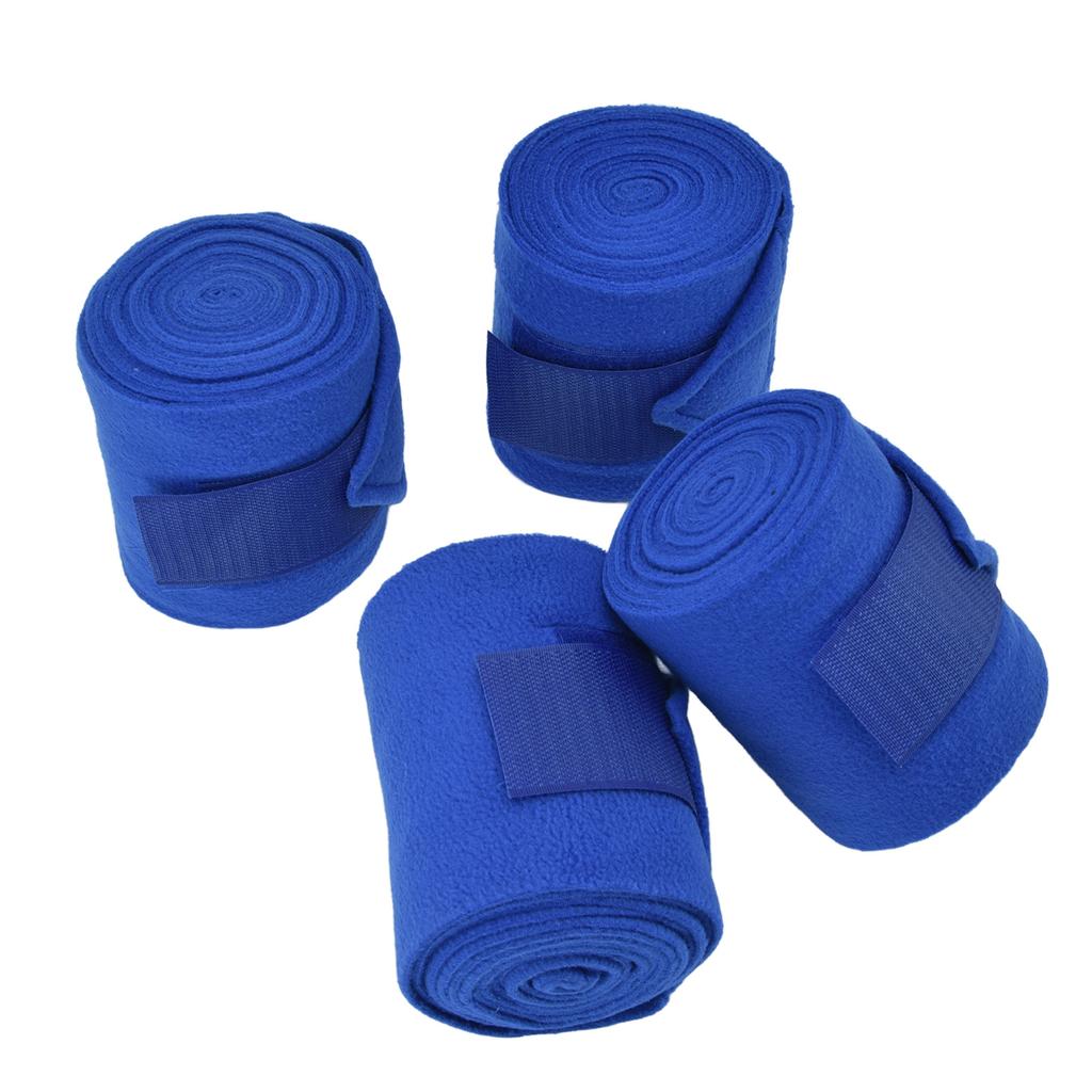 4 stk Hestebenvarp Bøyle og løkkefestebeskyttelse Soft polyestersettsett for hundeku katt blå