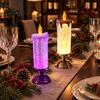 Flameless Candle Lantern Christmas LED Lamp, Glimmering Glitter Glow with Sparkling Room Ornament Simulated Flame, Holiday Tabletop Decoration