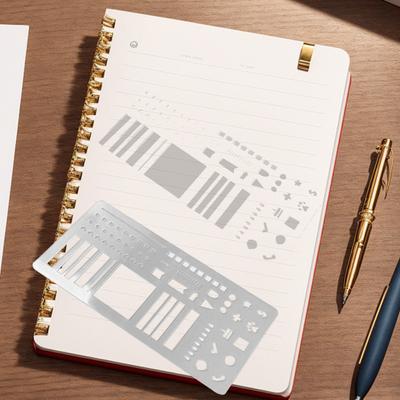 Planning Calendar Templates Ruler Set Transparent Plastic Stencils for Dot Grid Journals Journaling Stencil Kit Gift for Friends