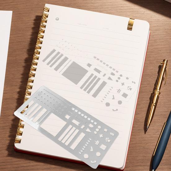 Planning Calendar Templates Ruler Set Transparent Plastic Stencils for Dot Grid Journals Journaling Stencil Kit Gift for Friends