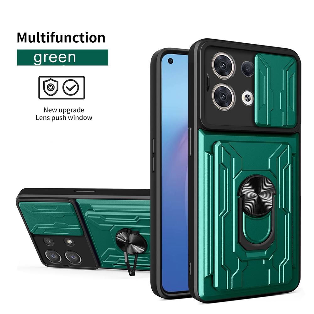 For Oppo Reno11Pro Reno11 Reno10 Reno7 Reno8Pro Reno8 Reno6 Reno5 Reno7Pro 360  Camera Card Slot Protective Phone Case