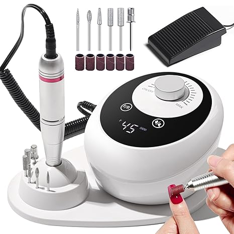 45000Rpm Electric Nail File And Drill Set, Nail And Pedicure Grinder