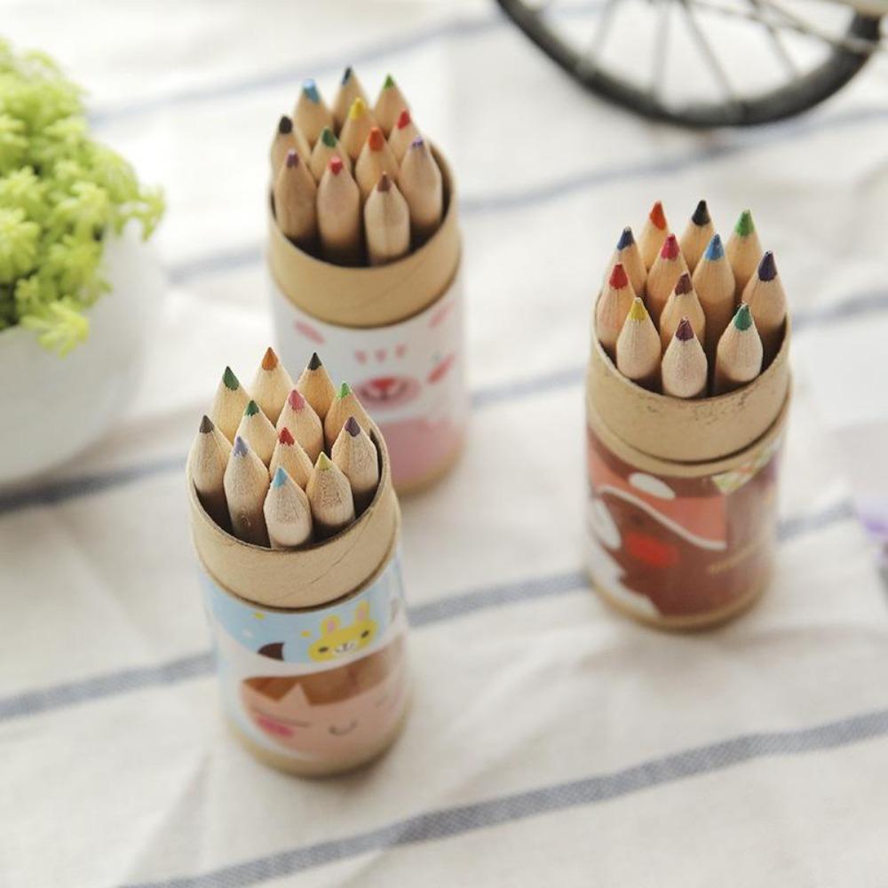 12pcs/set The Cute Mini 12 Color Pencils Painting Pens Painted Colored Pencils Drawing Pens