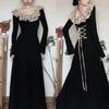 Women's French Hepburn Black Long Sleeve Dress - Autumn/Winter 2025 Trendy Mid-Length Skirt