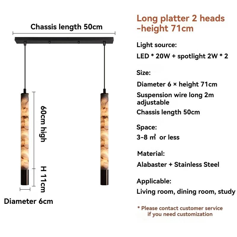 Spanish natural marble pendant light modern luxury villa hotel bar bedroom light home decoration simple design pendant light