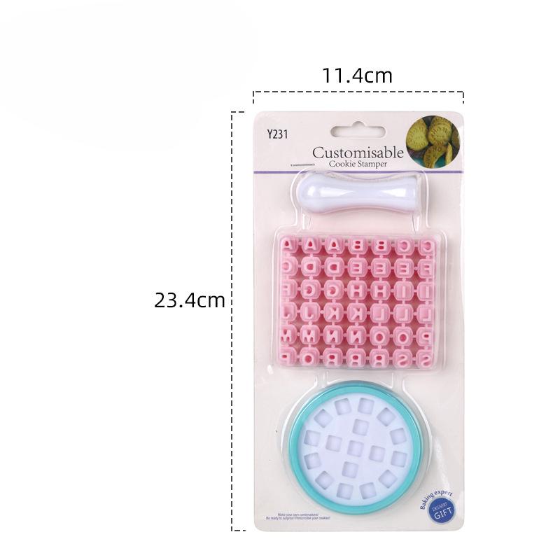 Digital Cookie Mold English Letter Symbol Seal Cookie MoldMovable Type Printed Stamp Cookie Mold