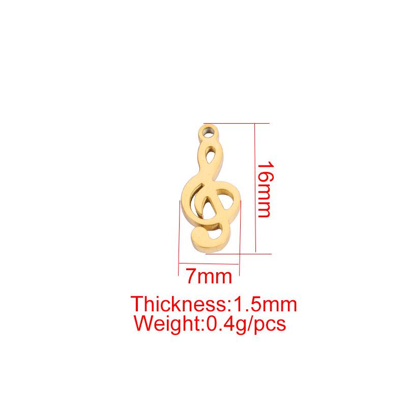 Stainless Steel Music Note Pendant for DIY Bracelets & Necklaces