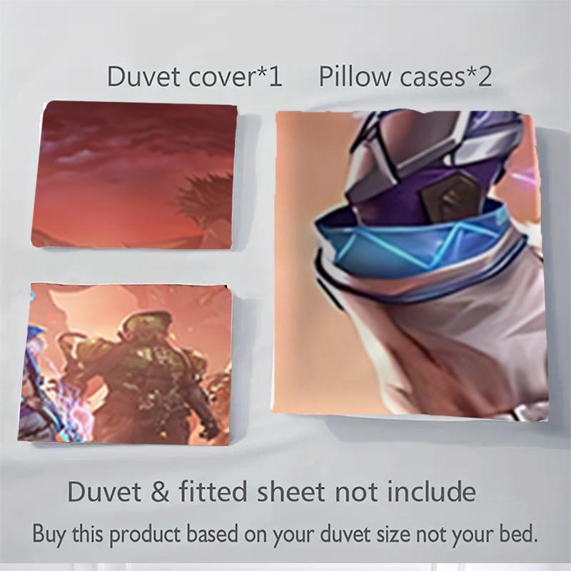 3pcs Free Fire Gaming Bedding Set-Perfect for Bedroom, Guest Room, Living Room, Hotel Decor-Ideal Gift for Fans, Travelers, Daily Use-Festiv
