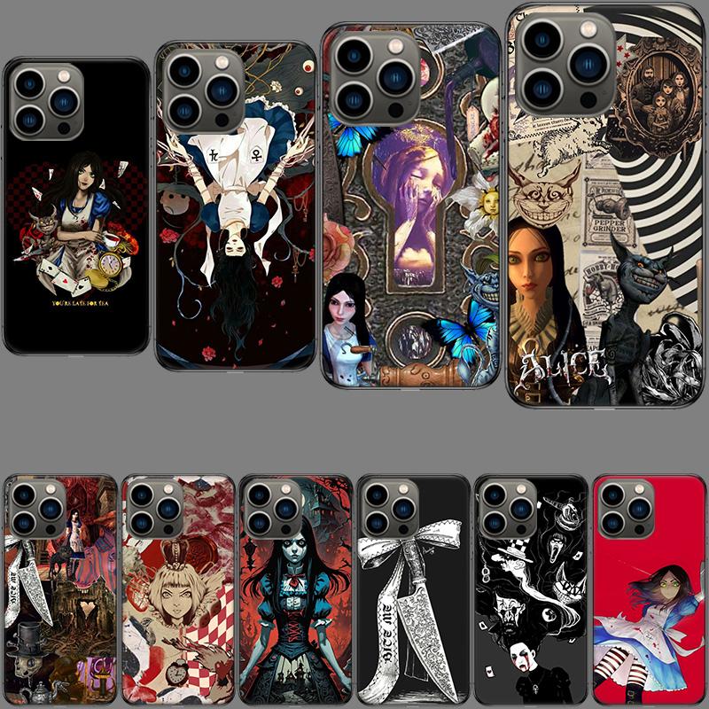 Game A-Alice Madness Returns Phone Case For Iphone 16E 15 Pro 14 Plus 17E 16 17 Pro Max Air 11 12 13 Mini Shockproof Capa Cut