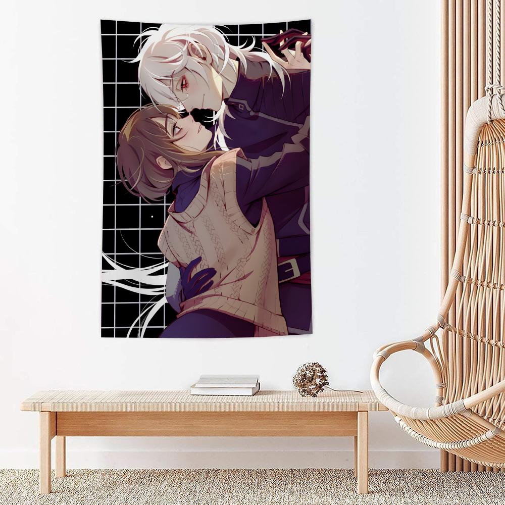Game A DDate With Death Tapestry For Bedroom Living Room Outdoor Wall Decor Simple Stylish Art Piece Vertical Design