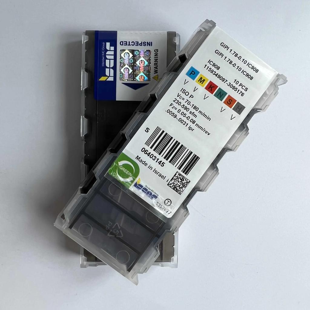 GIPI1.78-0.10 IC908   Industrial indexable carbide inserts 10 Pcs