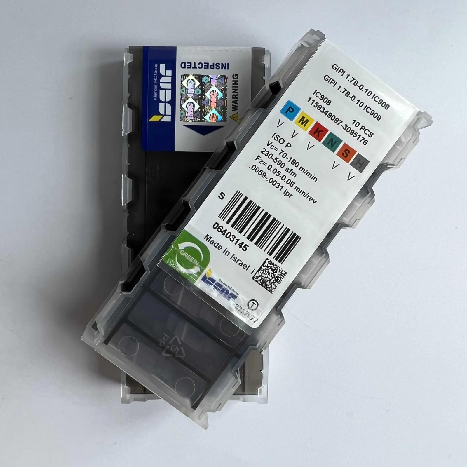 

ISCAR / GIPI1.78-0.10 IC908 Industrial indexable carbide inserts 10 Pcs