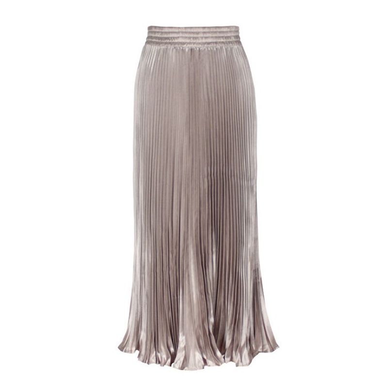 Solid Color Elastic Waist Bag Hip Skirt Pure Color Elastic Waist