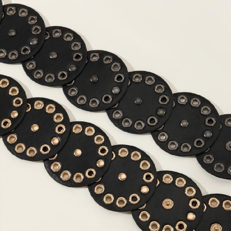 Hot Girl Belt Cowgirl Wide Waist Belt for Jeans Dresse Club Bar Multiple Discs