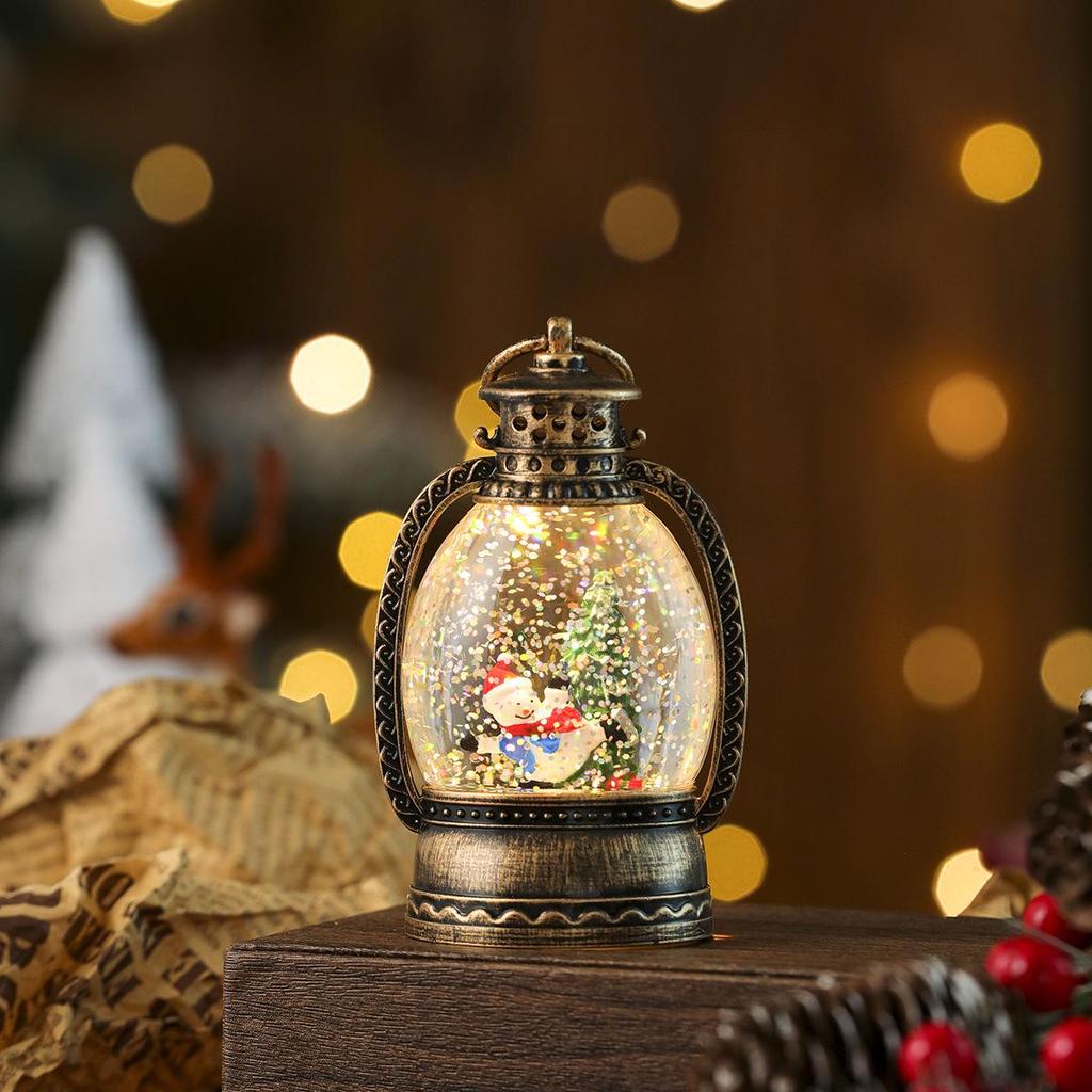 Christmas Glow Snowfall Horse Lantern - Handheld Window Ornament & Gift for Kids