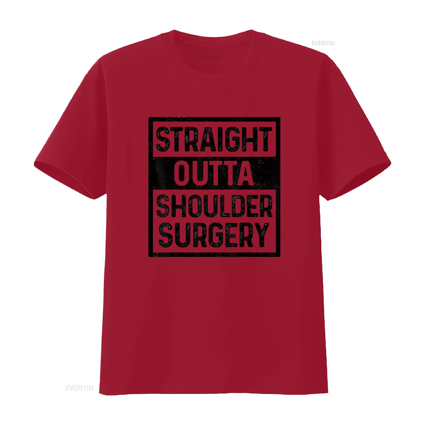 Womens Straight Outta Shoulder Surgery Joint Replacement Recovery T Shirt Black vintage Washed Slightly homme fashion S