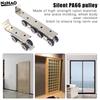 Sliding Door Roller 2Pcs Pulley Track 4Wheels and 8Wheels Anti Rust Smooth Bearing for Home Office Doors