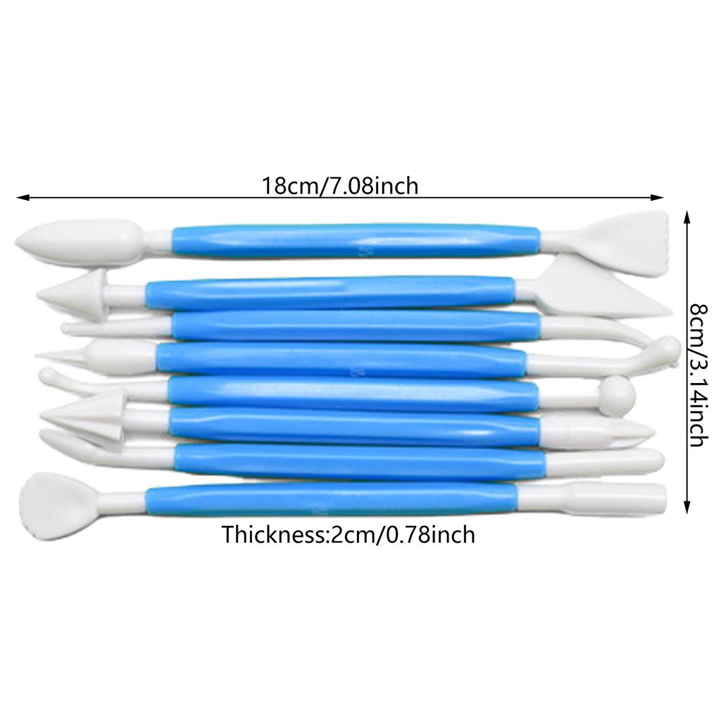 8Pcs Cake Sculpture Pen Fondant Sculpting Tools Fondant Cake Cutter Cake Mould Tool Cake Scraper Clay Modeling Tool
