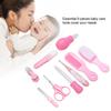 9 Stück Praktisches Tägliches Baby Nagelknipser Schere Haarbürste Kamm Maniküre Pflege Set Rosa