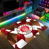 FC St. Pauli Football Design Crystal Velvet Carpet Cozy Non?Slip Printed Rug For Bedroom Living Room Entrance