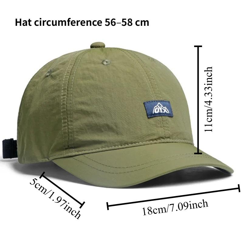 1Pcs Short Brim Baseball Cap Vintage Quick Dry Sports Hat for Outdoor Activities Sun Protection Exquisite Simple and Versatile