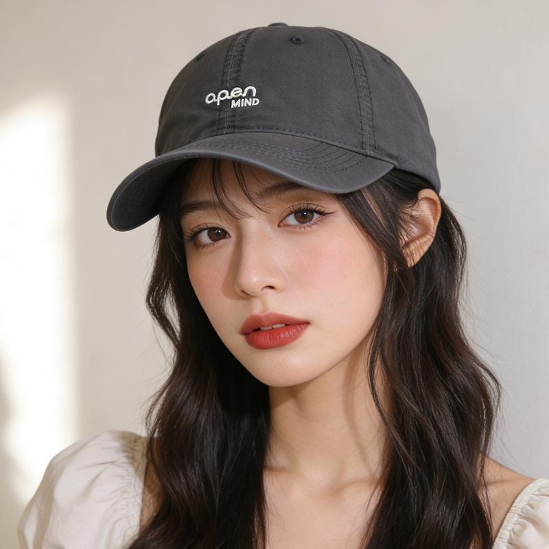 Spring And Summer Letter Embroidered Peaked Cap Female Face Small Baseball Cap Couple Versatile Sun Hat Tide