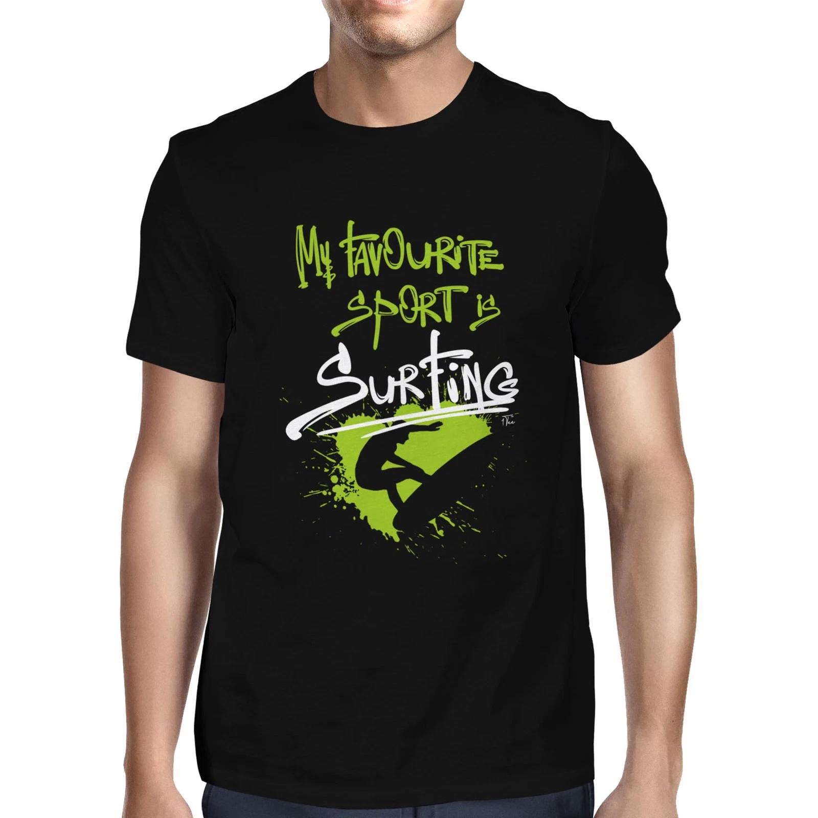 1Tee Mens My Favourite Sport Is Surfing T-Shirt M