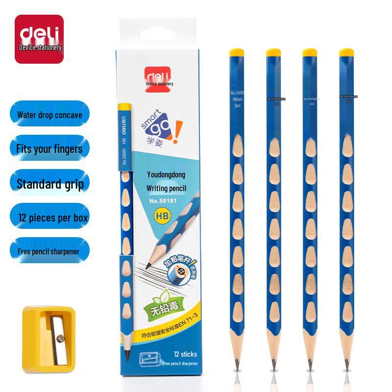 Deli Ergonomic HB Hole Pencils