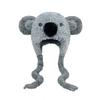 New Cute Cartoon Grey Koala Plush Lei Feng Hat for Women In Winter Warm Ear Protection Lace Up Hat