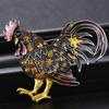 Fashion Alloy Color Big Rooster Brooch Female Clothing Accessories Color Animal Brooches