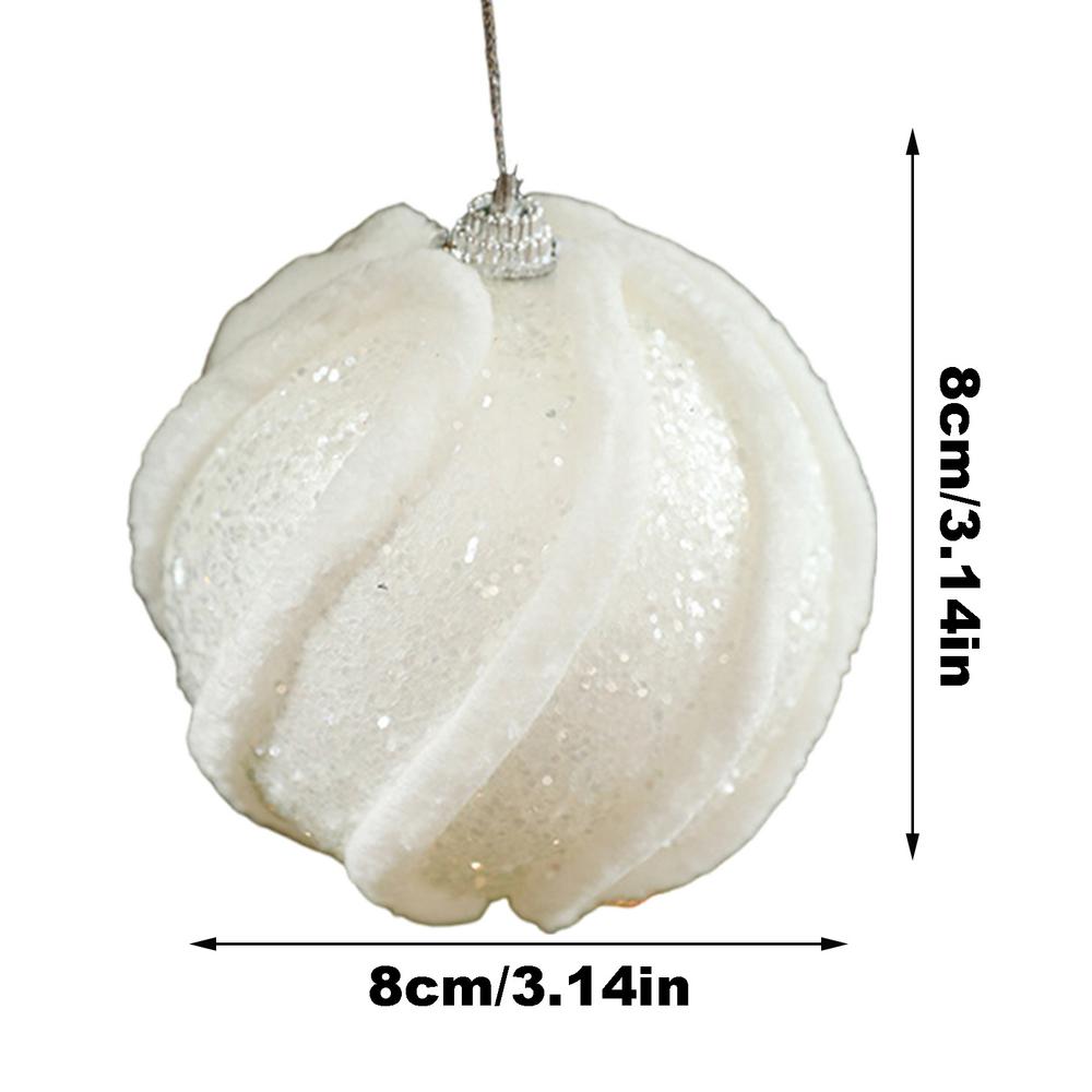 

Christmas Ornaments 3.15 Inch Shatterproof Hangable Decoration Glitter Foam Hangable Balls For Shopping Mall Bedroom Window Home 8cm