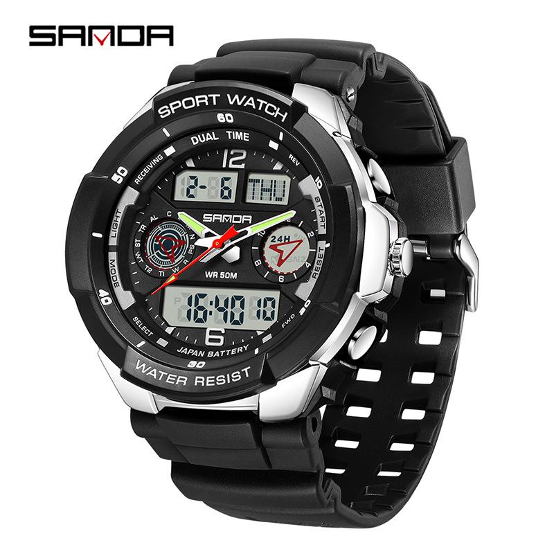 

Sanda Sports Fashion Waterproof Multifunction Electronic Watch for Students