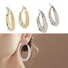 Chic Large Alloy Hoop Earrings Sophisticated Large Mesh Hoop Earrings for Modern Women Comfortable Ear Jewelry