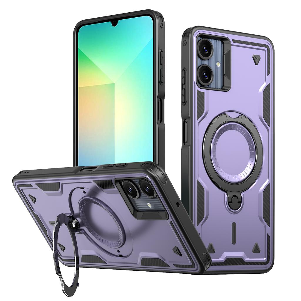 For Samsung Galaxy A07 4G Magnetic Case Military Protection PC + TPU Kickstand Phone Cover