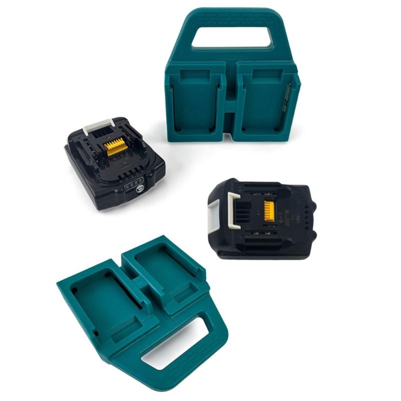 Multi Slot 18V Battery Storage Holder Slip Proof Grip Lightweight Design For Worksite Convenience