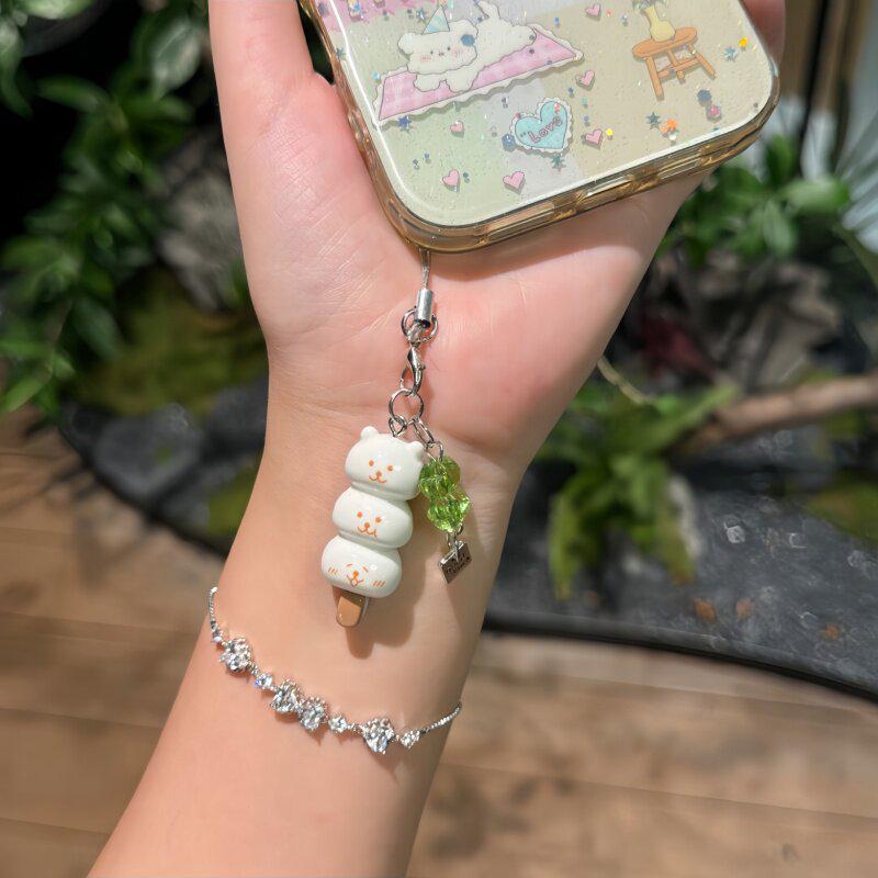 Jellyfish Star Lucky Leaf Wind Chime Keychain & Phone Lanyard Pendant