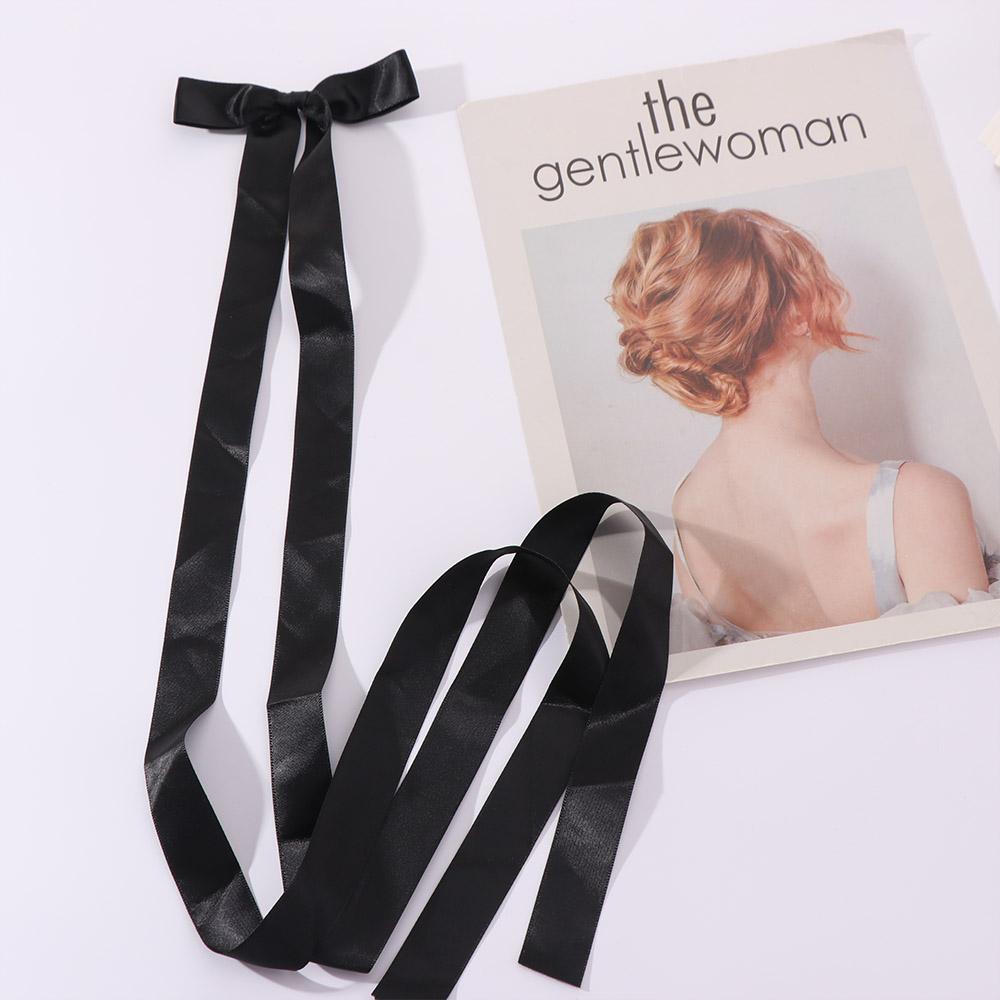 Sweet Extra Long Ribbon Bow Hairpin Satin Hair Accessories Cute Bowknot JK Hair Clip Fashion