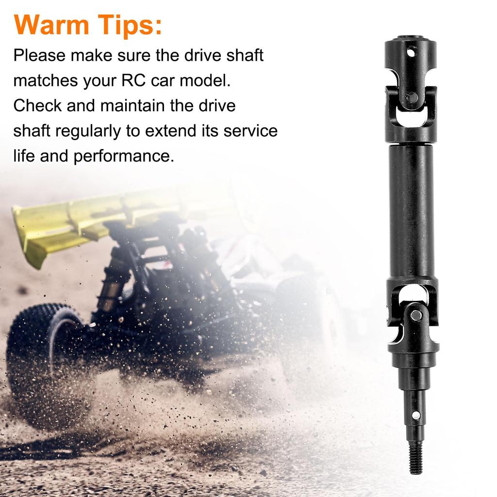 uxcell 4pcs RC Drive Shafts, Front and Rear C VD Drive Shafts, Metal Universal Replacement Upgrade Parts for 1/10 RC Cars, 115-160mm