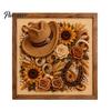 Western Wall Art Decor Charm Faux Pearl Kit, DIY Cowboy Hat Painting Creative Hobby for Beginners Rustic Farmhouse Crafting Kit Adults, Home