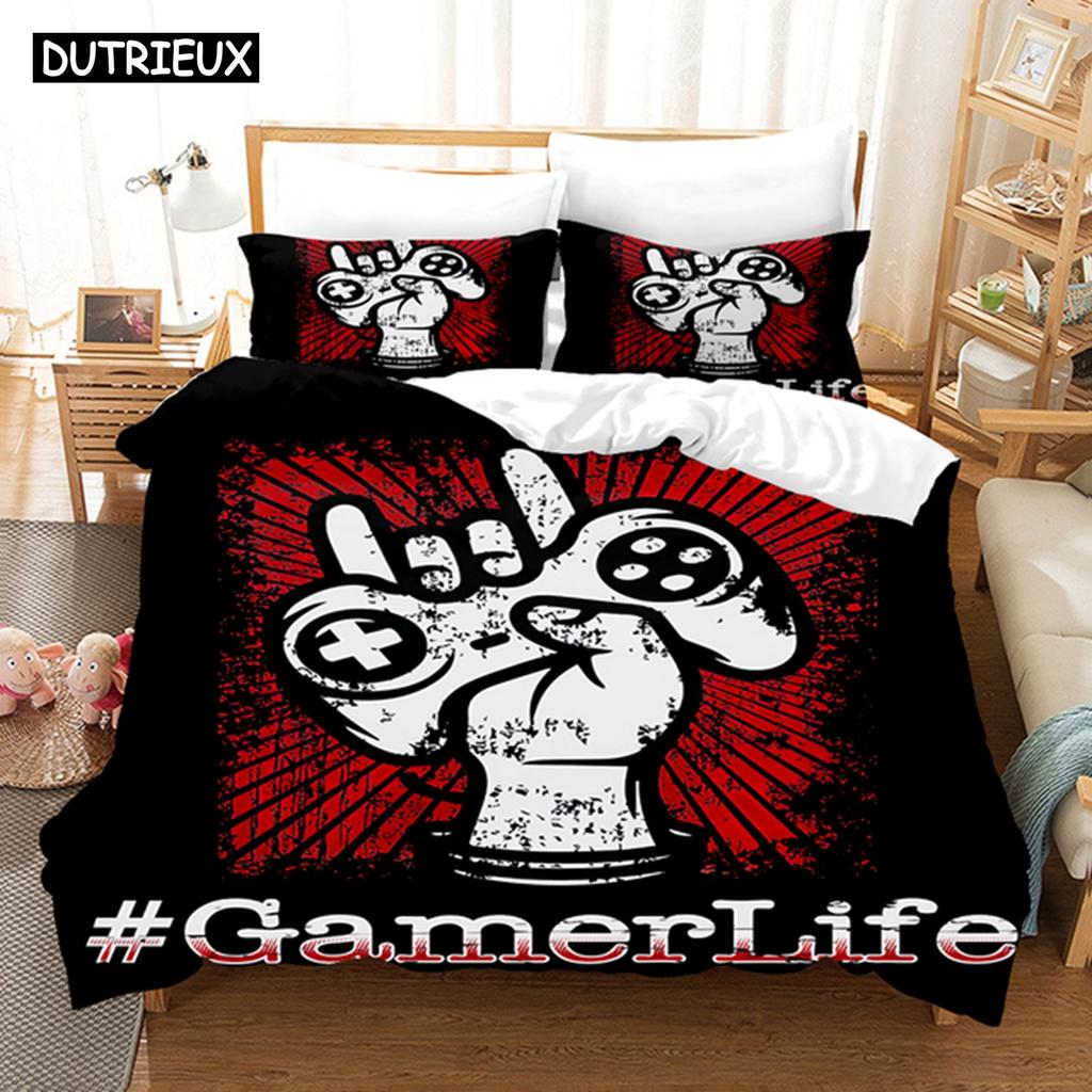 Fashion Gamepad Bedding Set Kids Game Comforter Quilt Adult Gift Bed Linen Bedroom Duvet Covers Single Queen King Size
