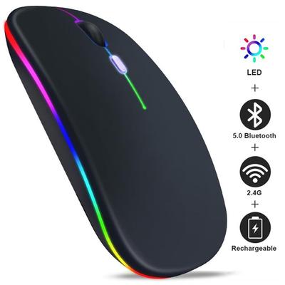 GIMIRO Rechargeable Wireless Mouse Computer Bluetooth Mouse Ergonomic Usb Mouse Silent Mause With Backlight RGB Mice For Laptop PC
