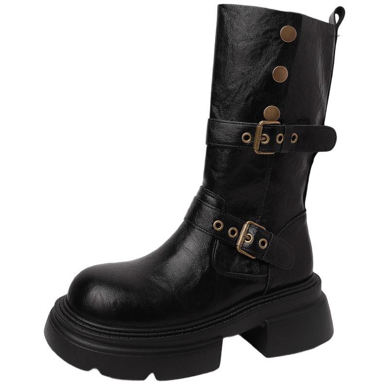 Retro British Style Rivet Martin Boots Women's 2025 New Autumn and Winter Popular Thin Suede Short Boots Women's Boots
